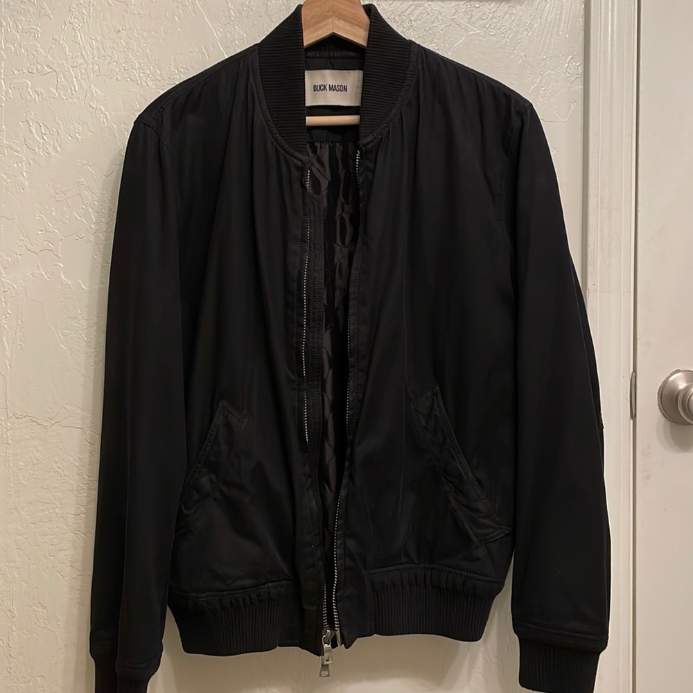 Buck Mason Black Bomber Jacket